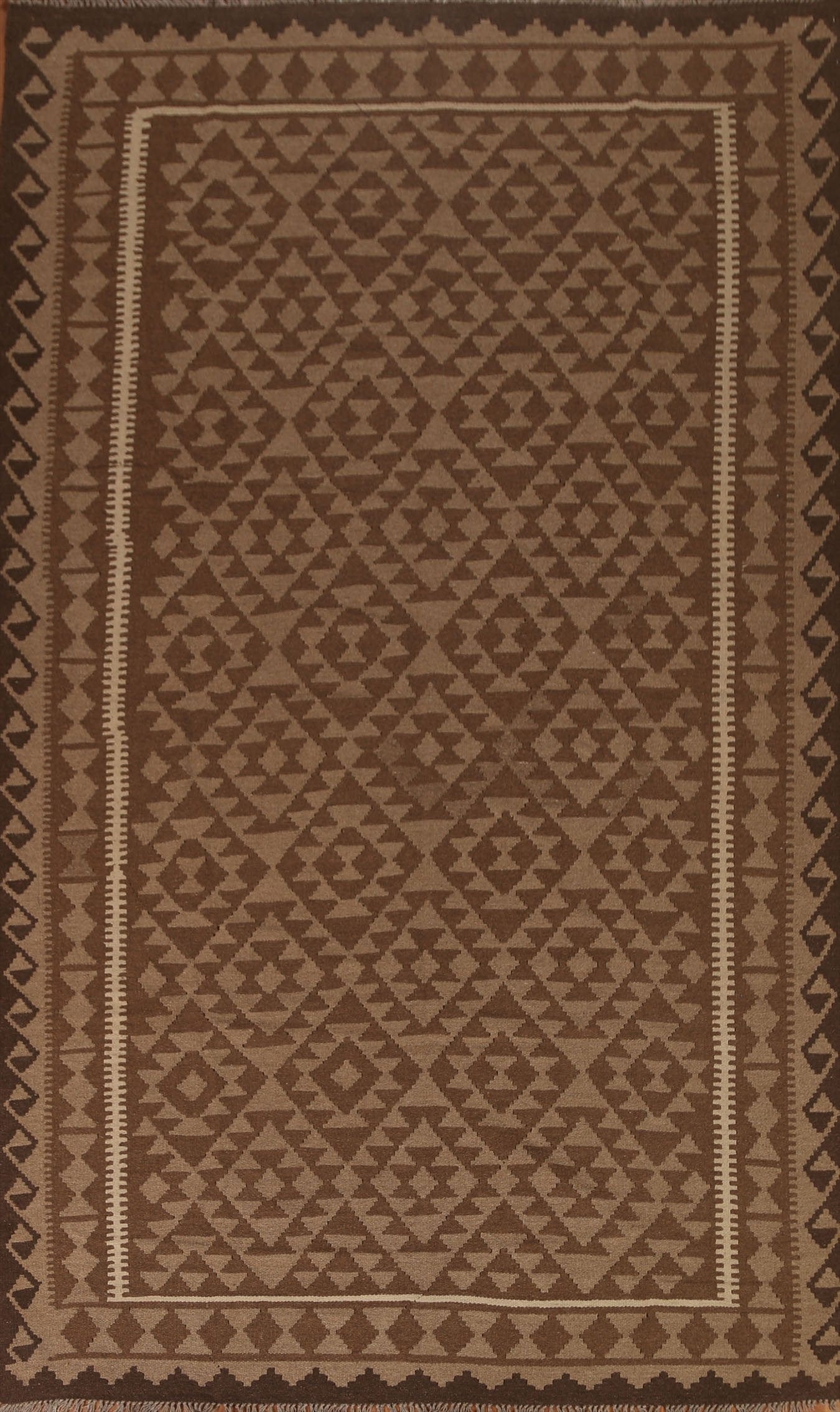 Brown Kilim Tribal Area Rug 6x10