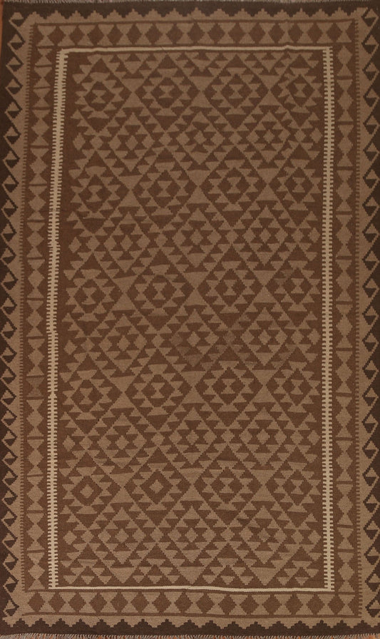 Brown Kilim Tribal Area Rug 6x10