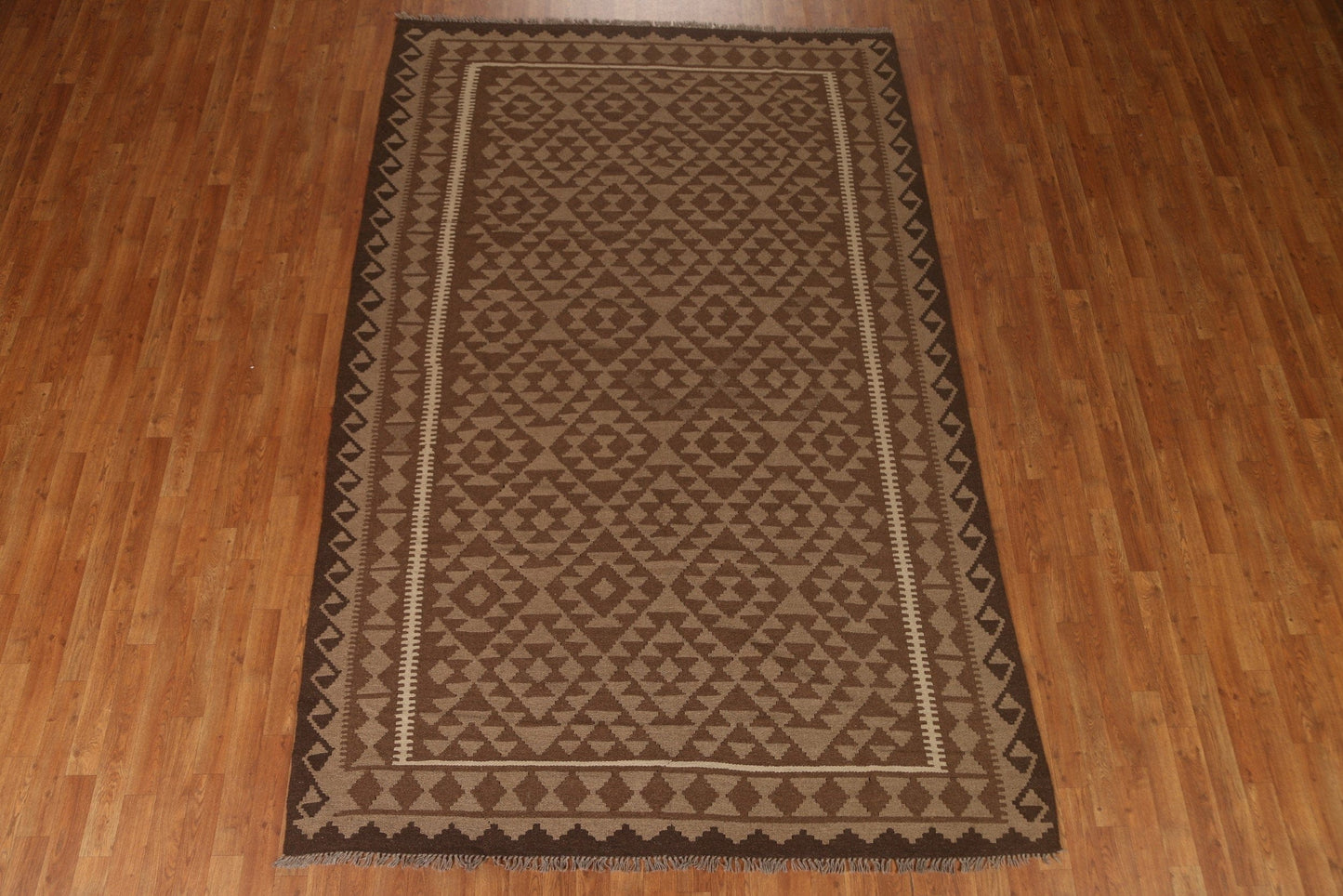 Brown Kilim Tribal Area Rug 6x10