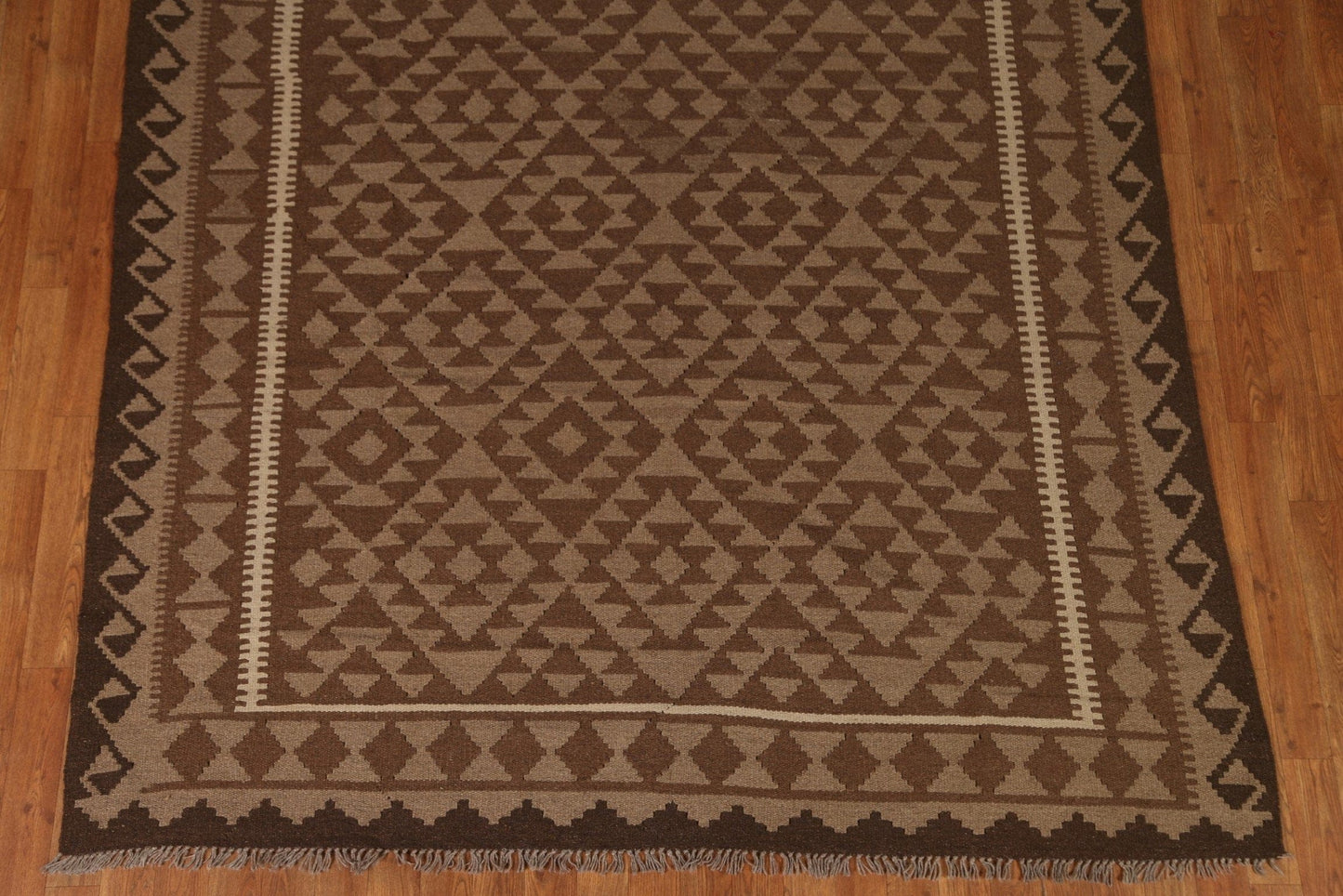 Brown Kilim Tribal Area Rug 6x10