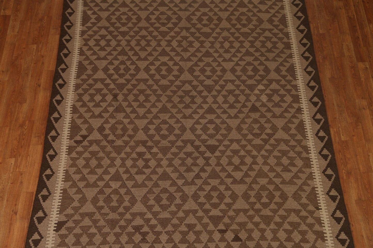 Geometric Kilim Wool Area Rug 7x10