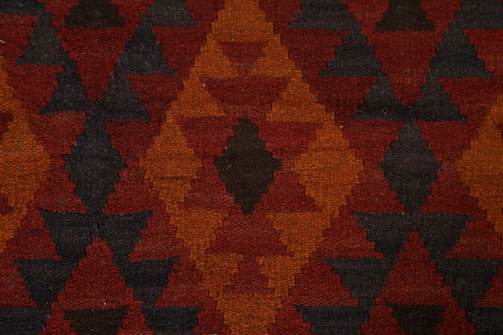 Geometric Kilim Wool Area Rug 7x10