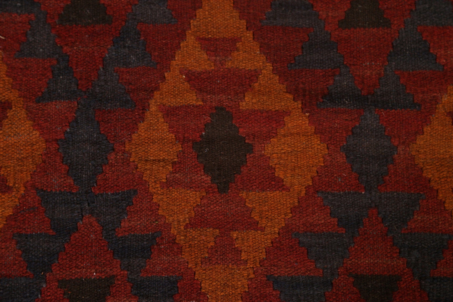 Geometric Kilim Wool Area Rug 7x10