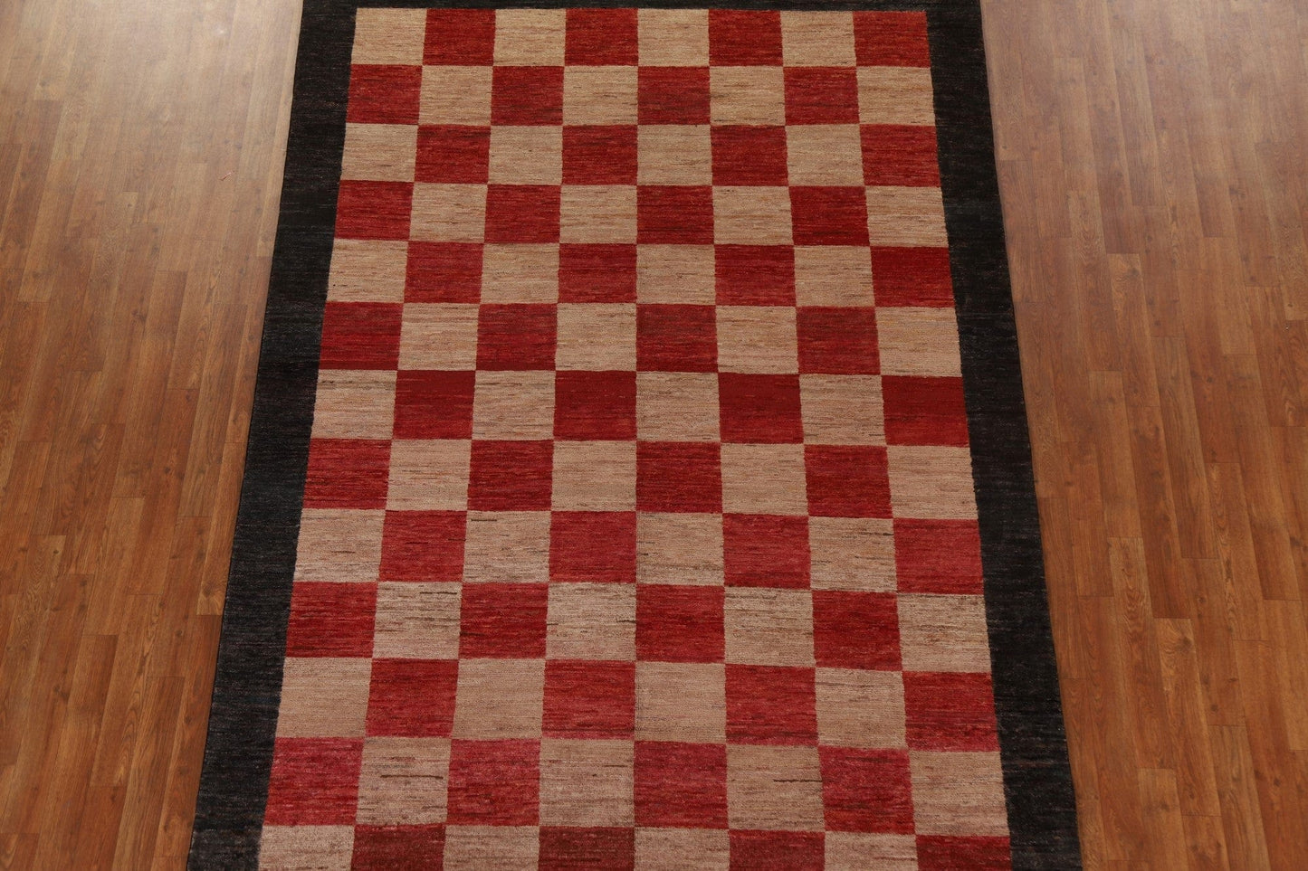 Checkered Gabbeh Kashkoli Modern Area Rug 6x10