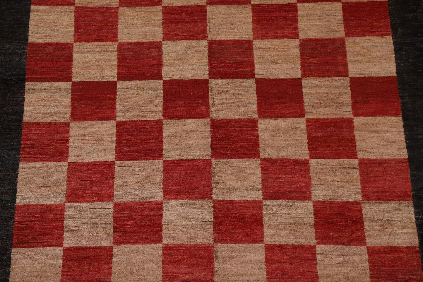 Checkered Gabbeh Kashkoli Modern Area Rug 6x10