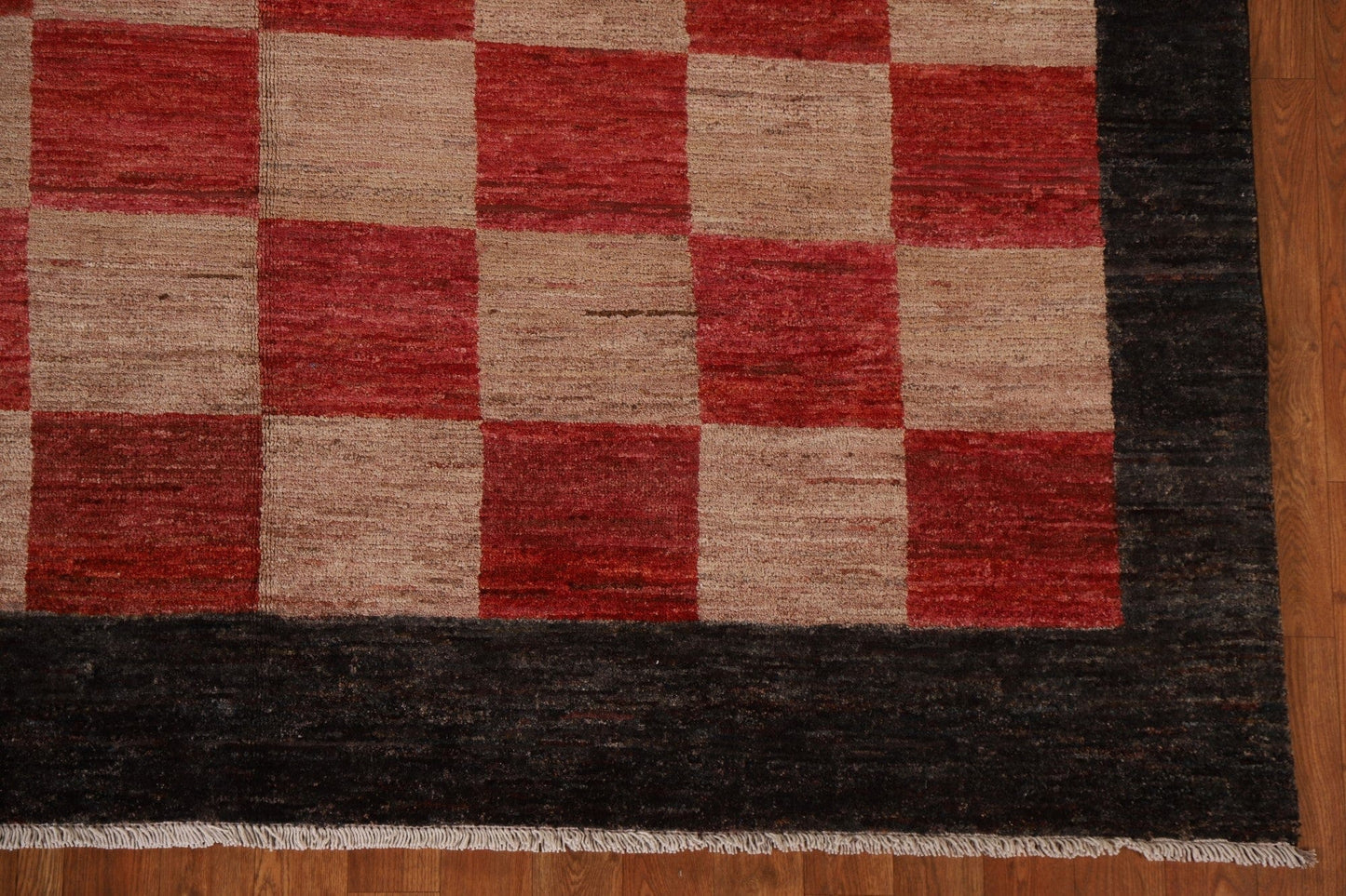 Checkered Gabbeh Kashkoli Modern Area Rug 6x10