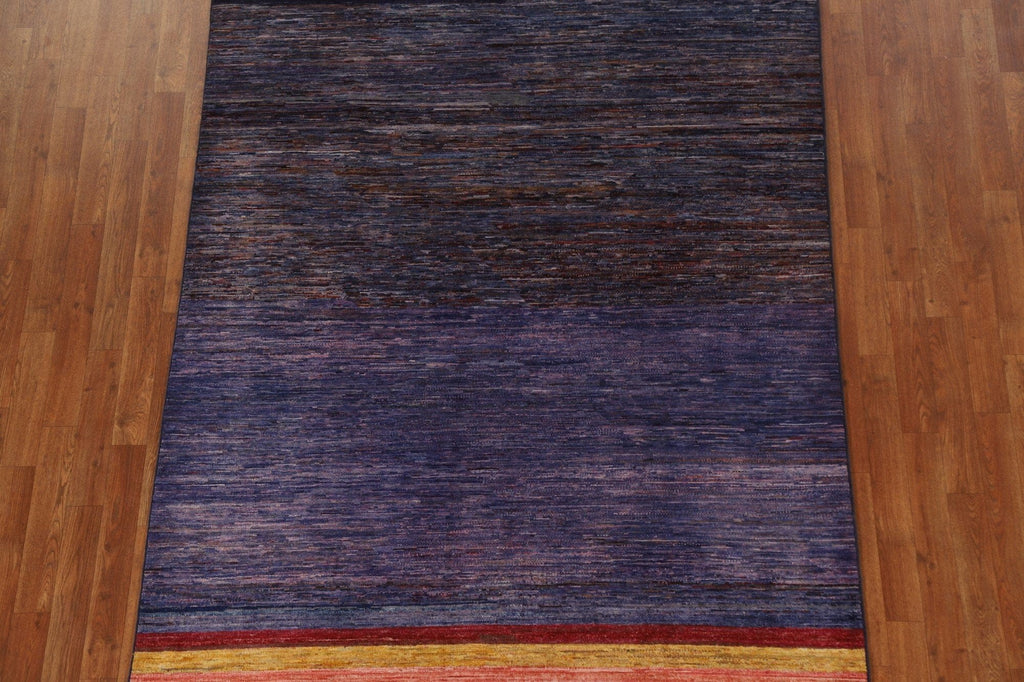 Blue/ Purple Handmade Gabbeh Kashkoli Area Rug 5x8