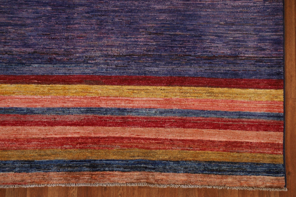 Blue/ Purple Handmade Gabbeh Kashkoli Area Rug 5x8