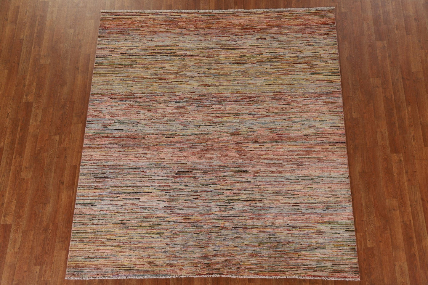 Striped Gabbeh Square Area Rug 7x7