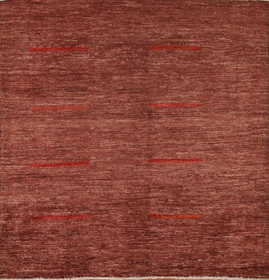 Hand-Knotted Gabbeh Kashkoli Oriental Area Rug 4x4