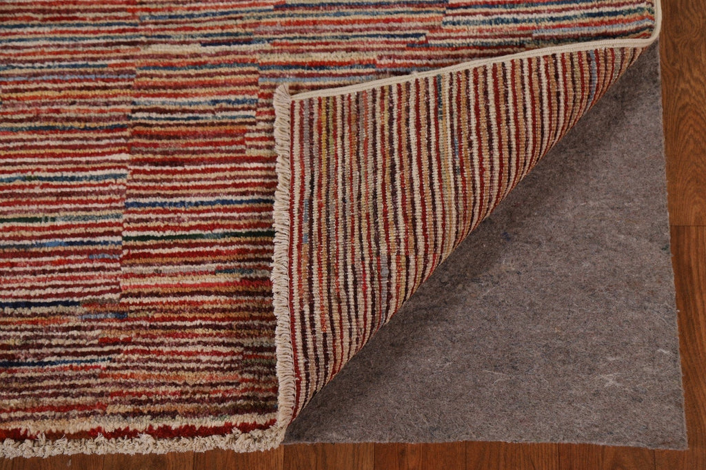 Striped Gabbeh Kashkoli Modern Area Rug 7x10