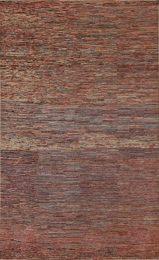 Striped Gabbeh Kashkoli Modern Area Rug 7x10