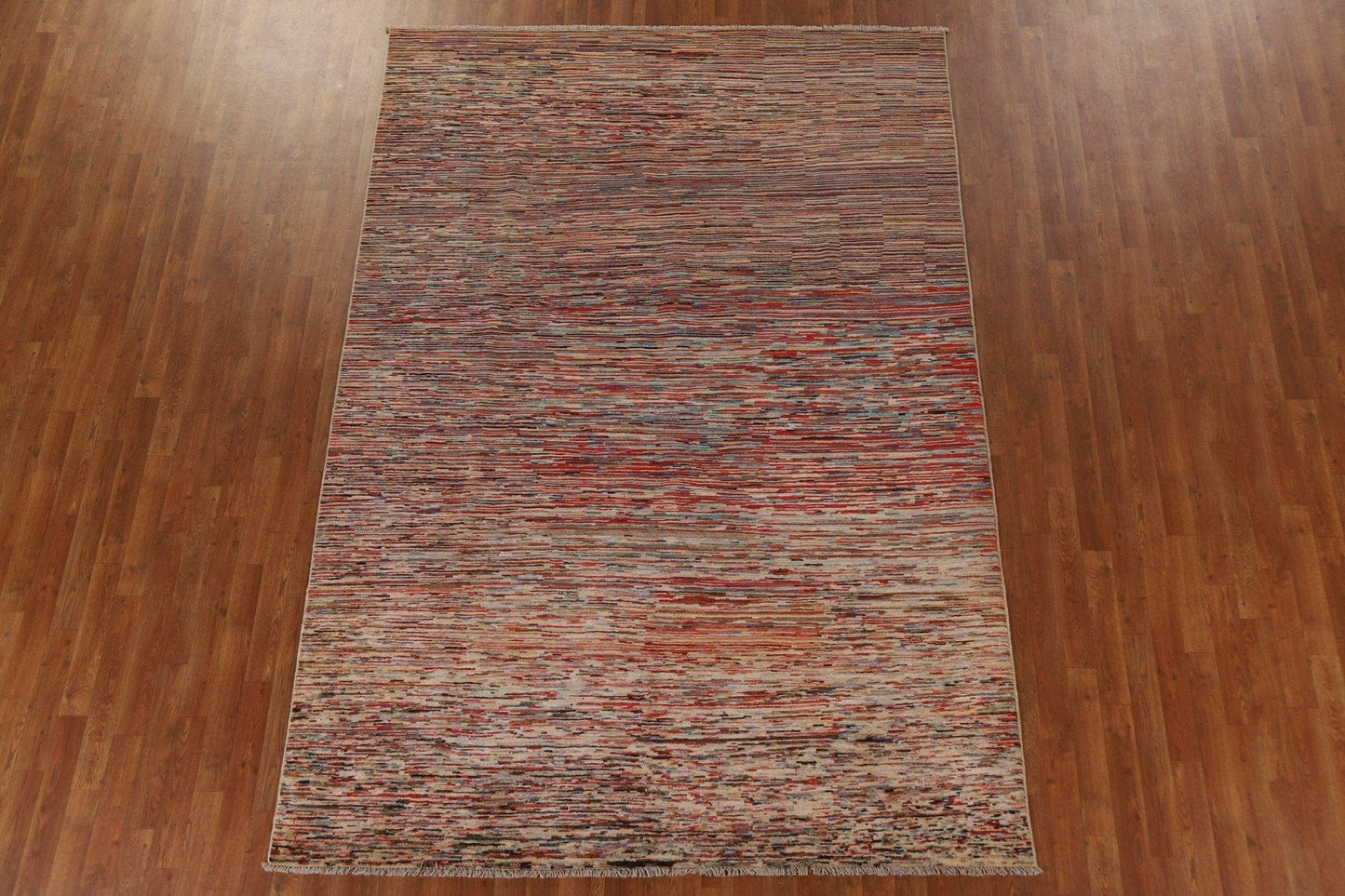 All-Over Gabbeh Kashkoli Striped Area Rug 7x10