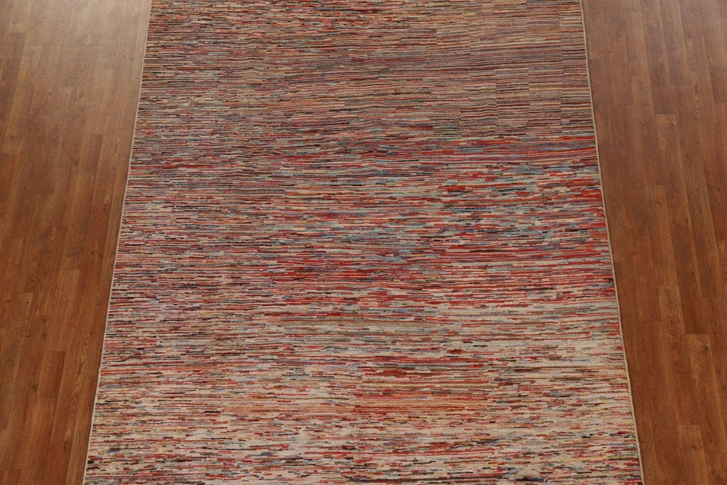 All-Over Gabbeh Kashkoli Striped Area Rug 7x10