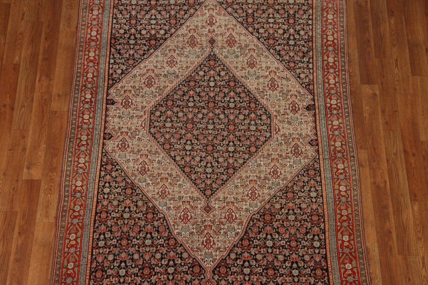 Pre-1900 Antique Vegetable Dye Senneh Persian Area Rug 5x6