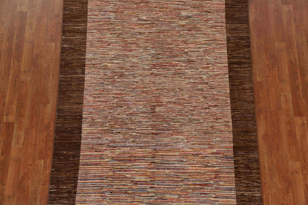 Striped Gabbeh Kashkoli Oriental Area Rug 5x8