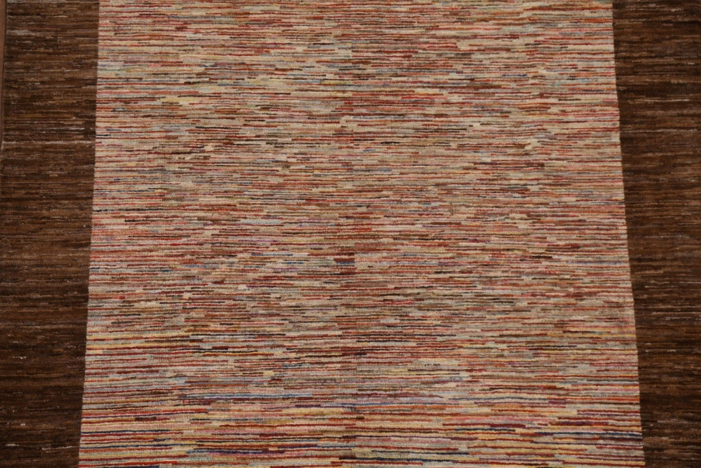 Striped Gabbeh Kashkoli Oriental Area Rug 5x8