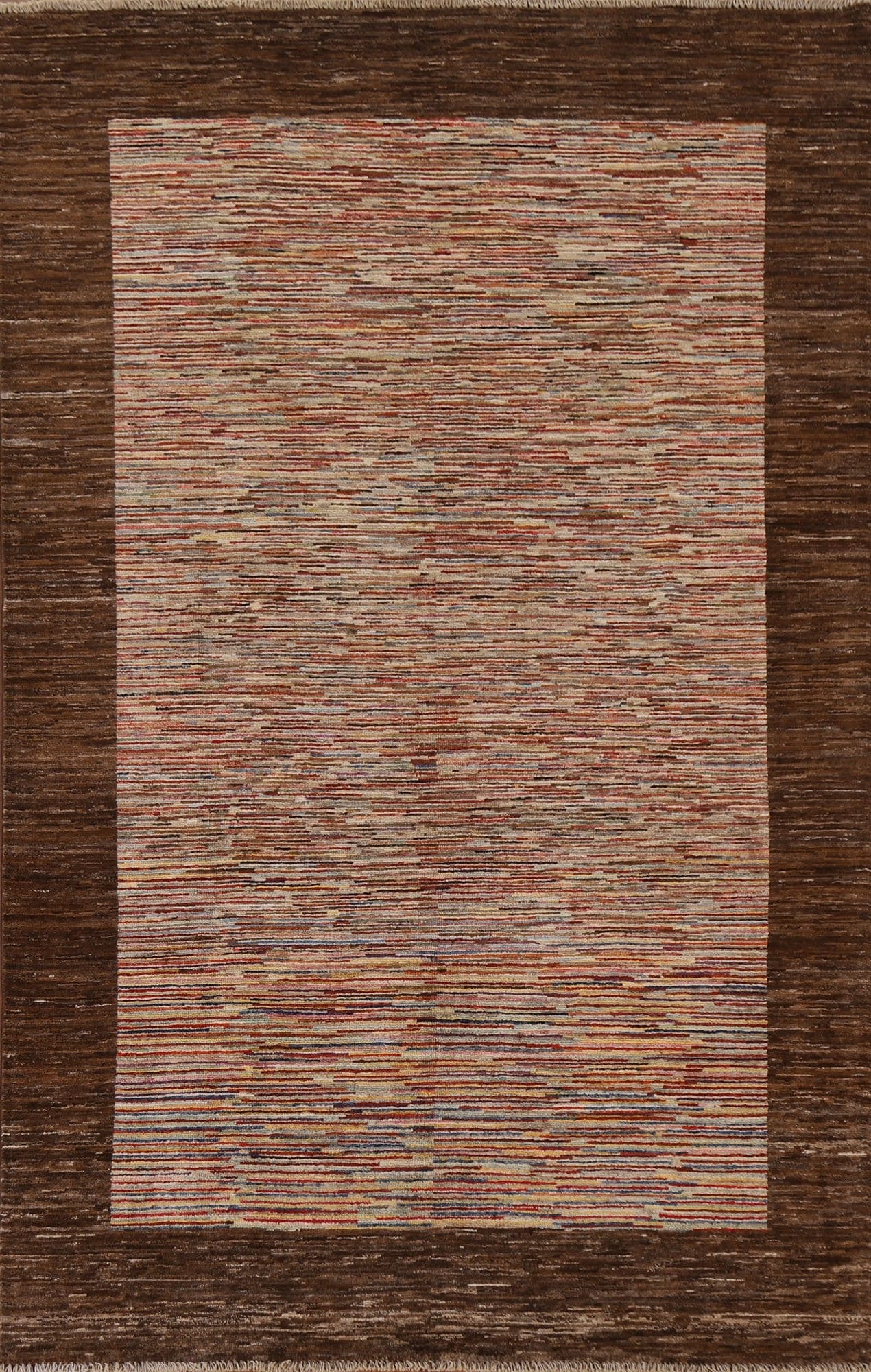 Striped Gabbeh Kashkoli Oriental Area Rug 5x8