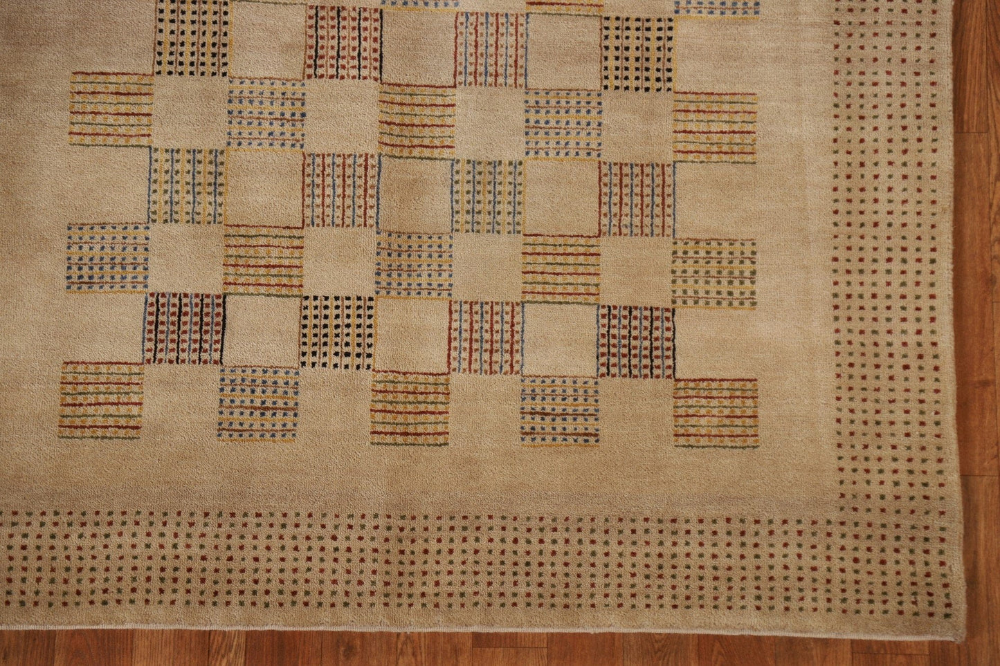 Checkered Gabbeh Kashkoli Oriental Area Rug 4x6