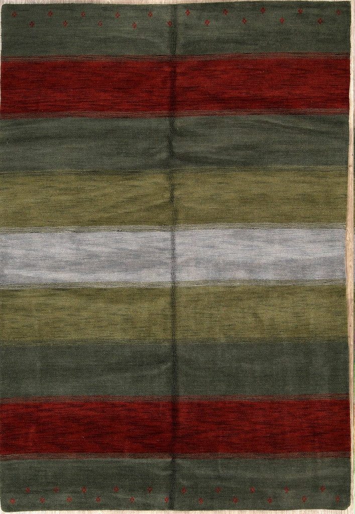 Striped 7x10 Gabbeh Oriental Area Rug