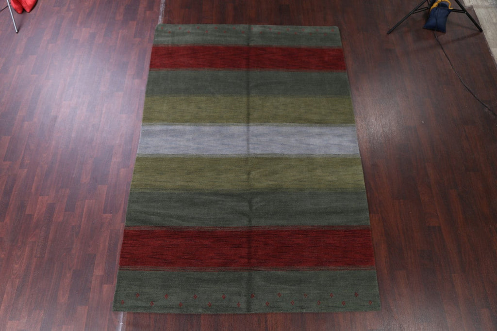 Striped 7x10 Gabbeh Oriental Area Rug