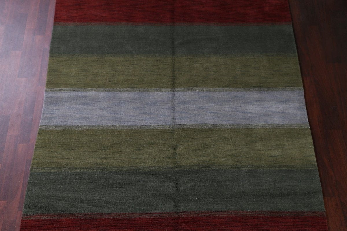 Striped 7x10 Gabbeh Oriental Area Rug