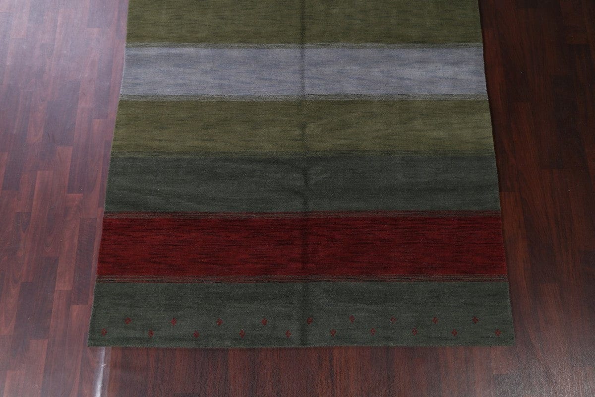 Striped 7x10 Gabbeh Oriental Area Rug