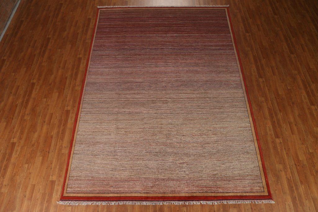 Striped Gabbeh Kashkoli Oriental Area Rug 8x11