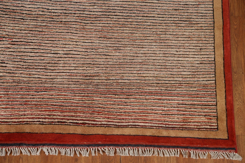 Striped Gabbeh Kashkoli Oriental Area Rug 8x11