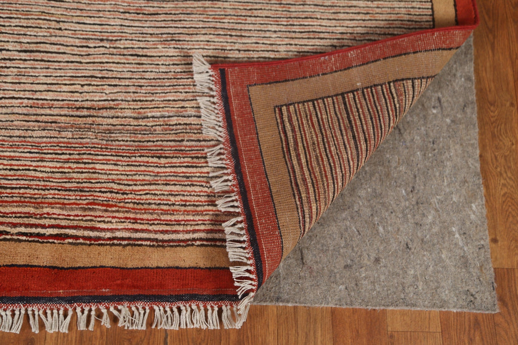 Striped Gabbeh Kashkoli Oriental Area Rug 8x11