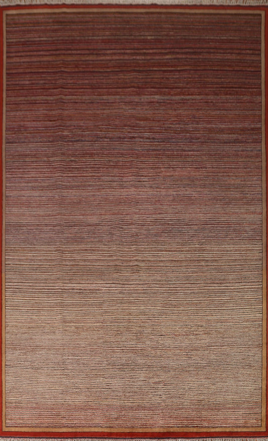 Striped Gabbeh Kashkoli Oriental Area Rug 8x11