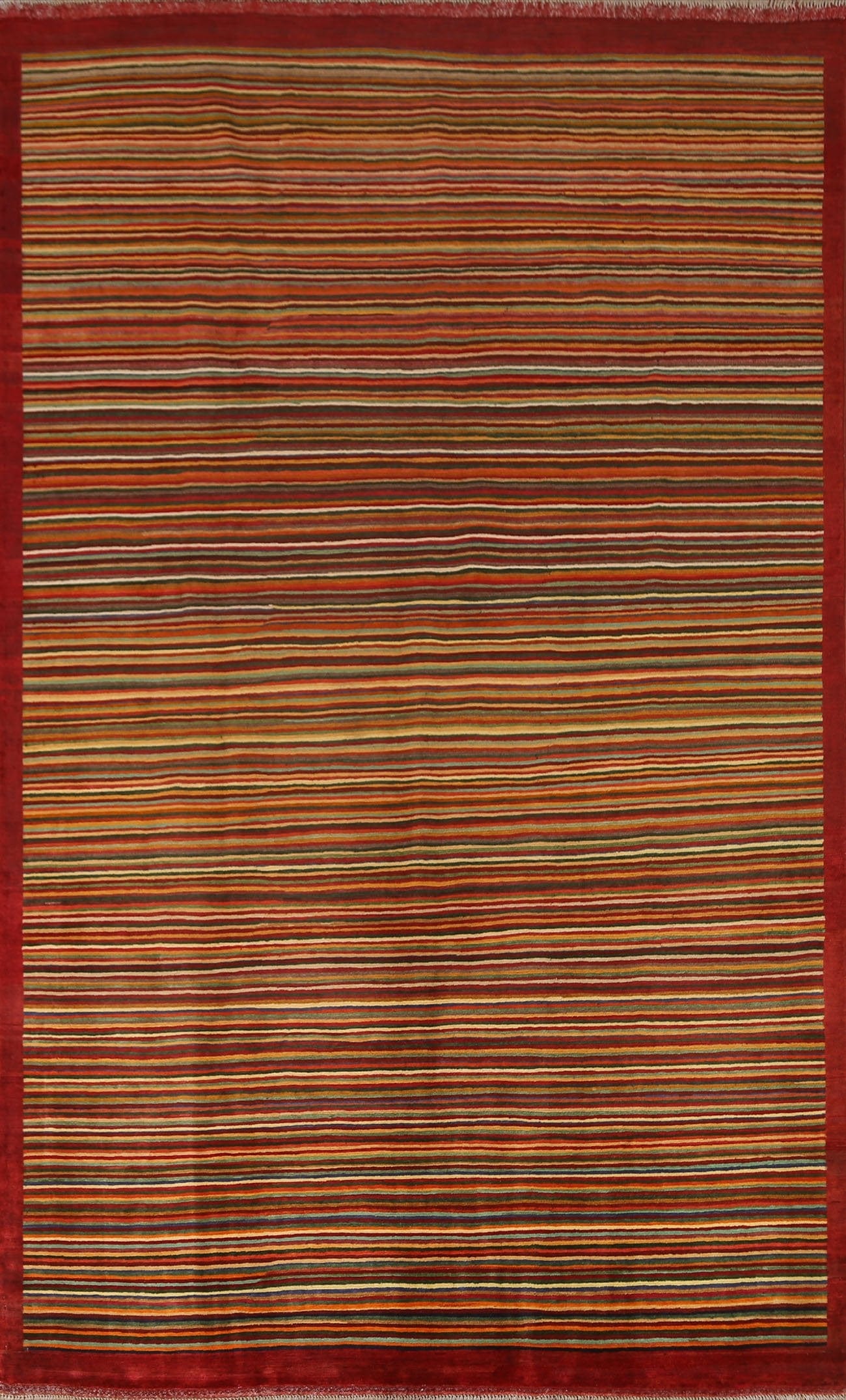 Modern Gabbeh Kashkoli Oriental Area Rug 6x8