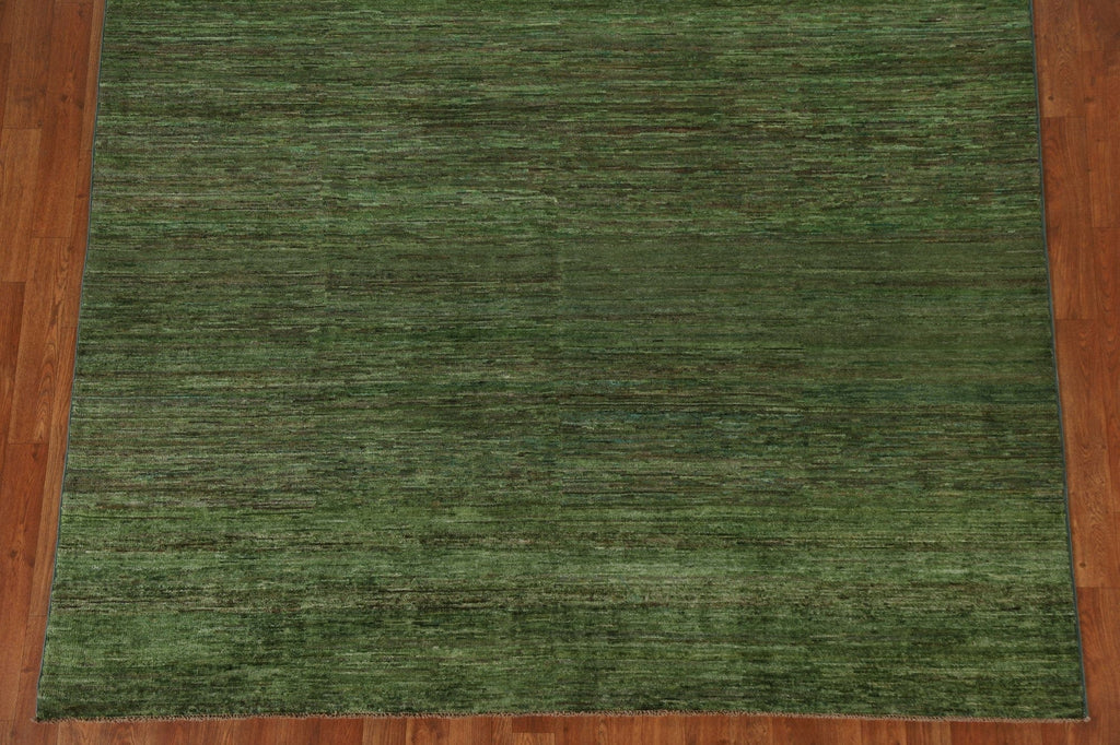 Green Gabbeh Kashkoli Modern Area Rug 7x10