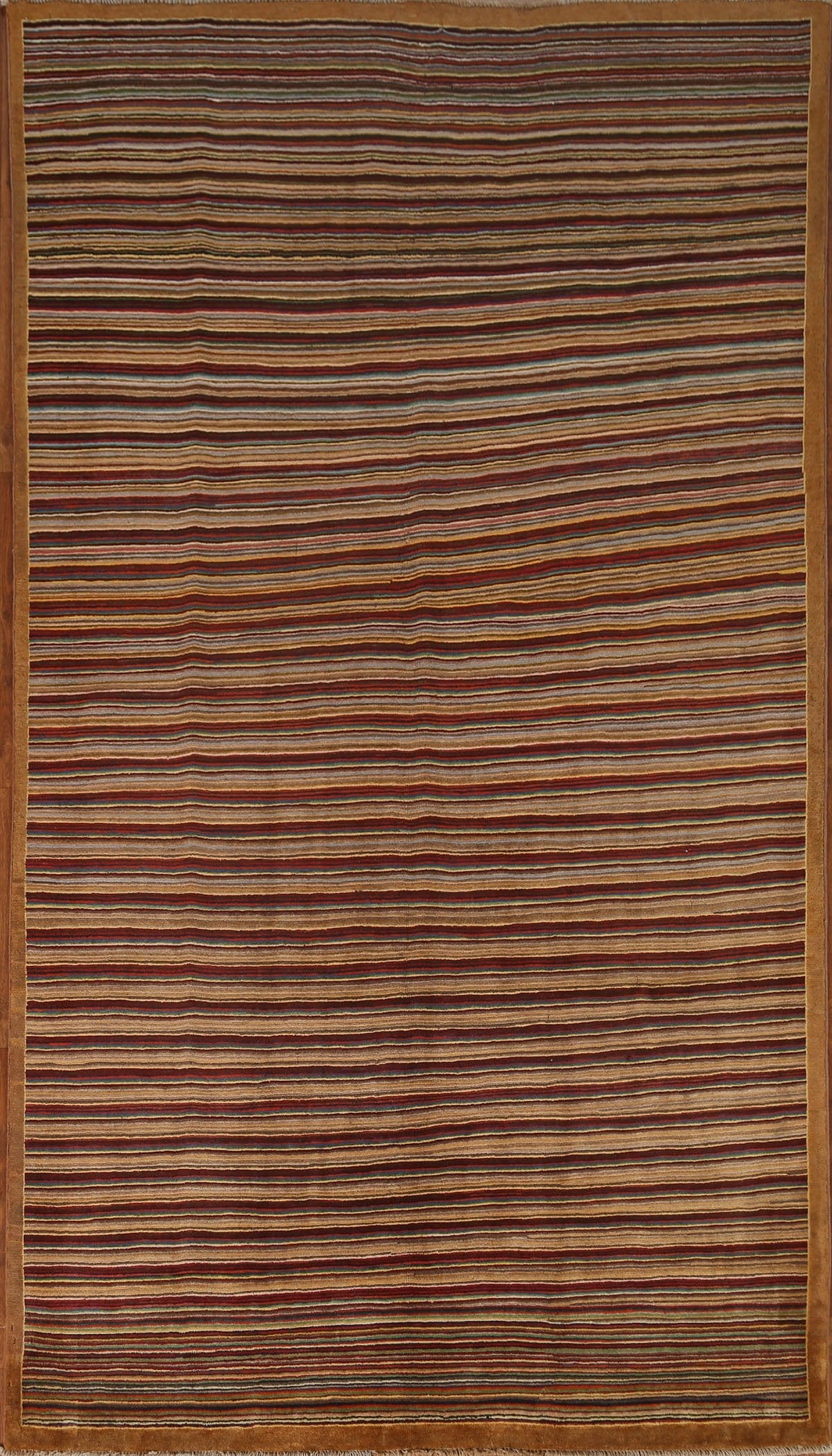 Striped Gabbeh Kashkoli Wool Area Rug 5x8