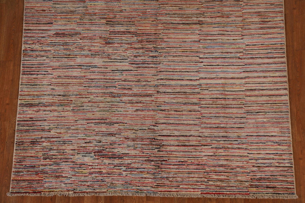 Striped Gabbeh Kashkoli Oriental Area Rug 6x8