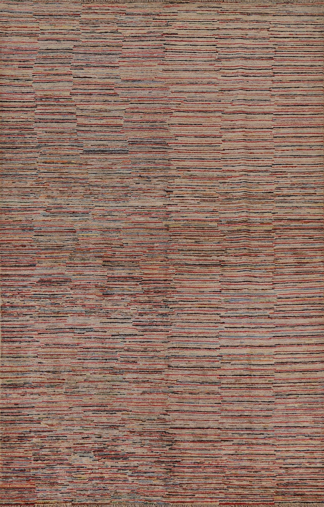 Striped Gabbeh Kashkoli Oriental Area Rug 6x8