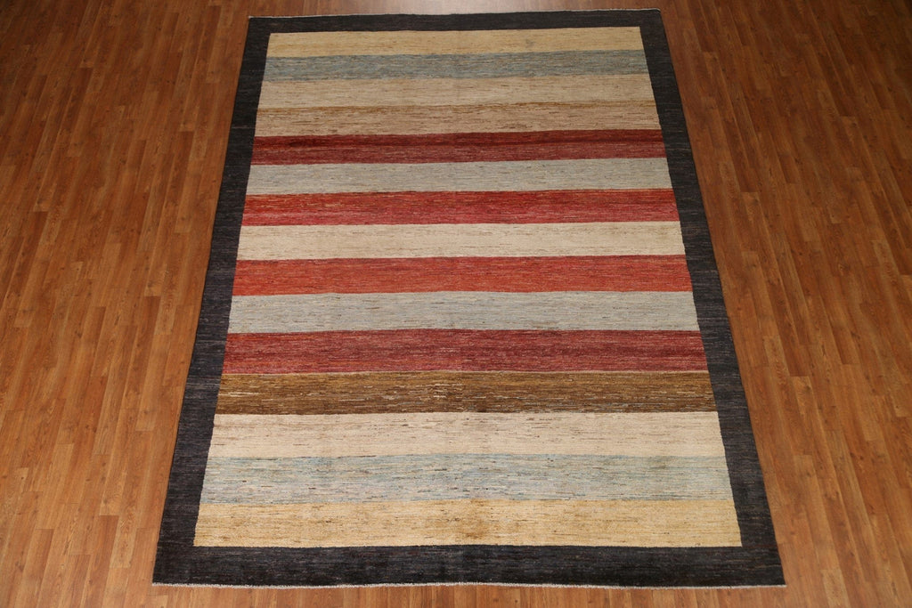 Modern Gabbeh Kashkoli Wool Area Rug 8x10