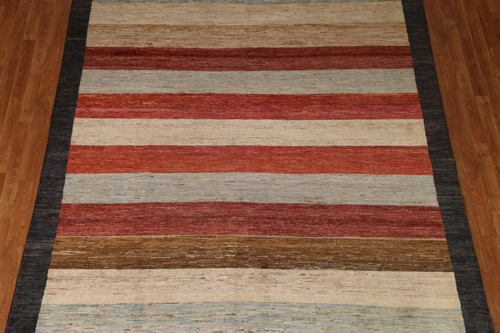 Modern Gabbeh Kashkoli Wool Area Rug 8x10