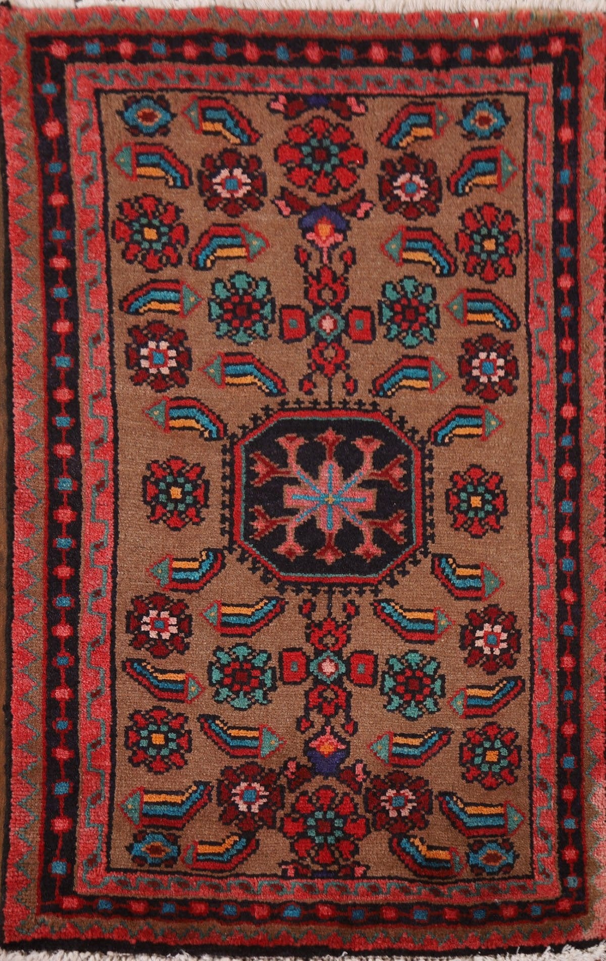 Hand-Knotted Wool Hamedan Persian Rug 2x3