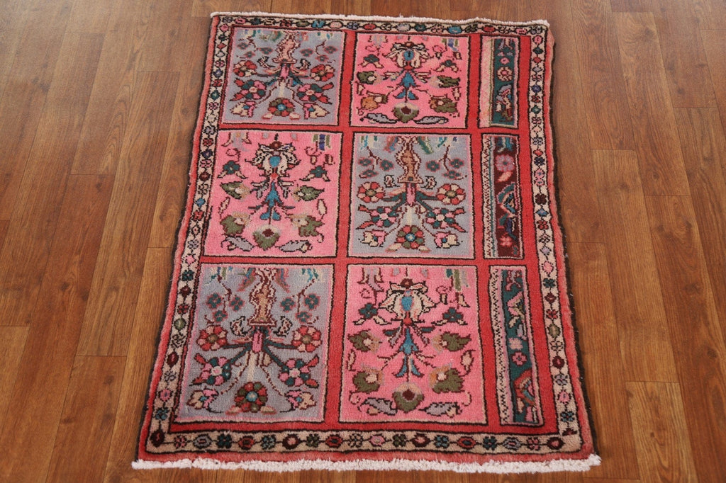 Pink Floral Bakhtiari Persian Area Rug 2x3