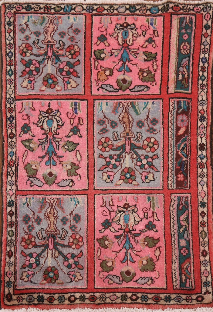 Pink Floral Bakhtiari Persian Area Rug 2x3