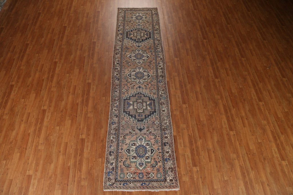 Vintage Hamedan Persian Runner Rug 3x13