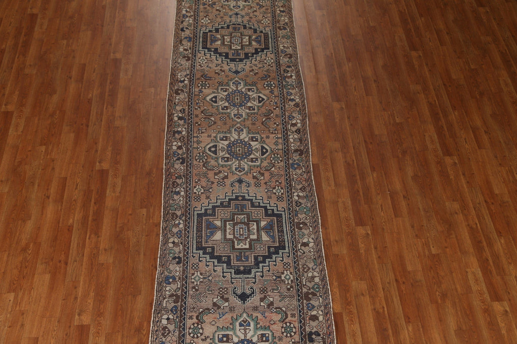 Vintage Hamedan Persian Runner Rug 3x13