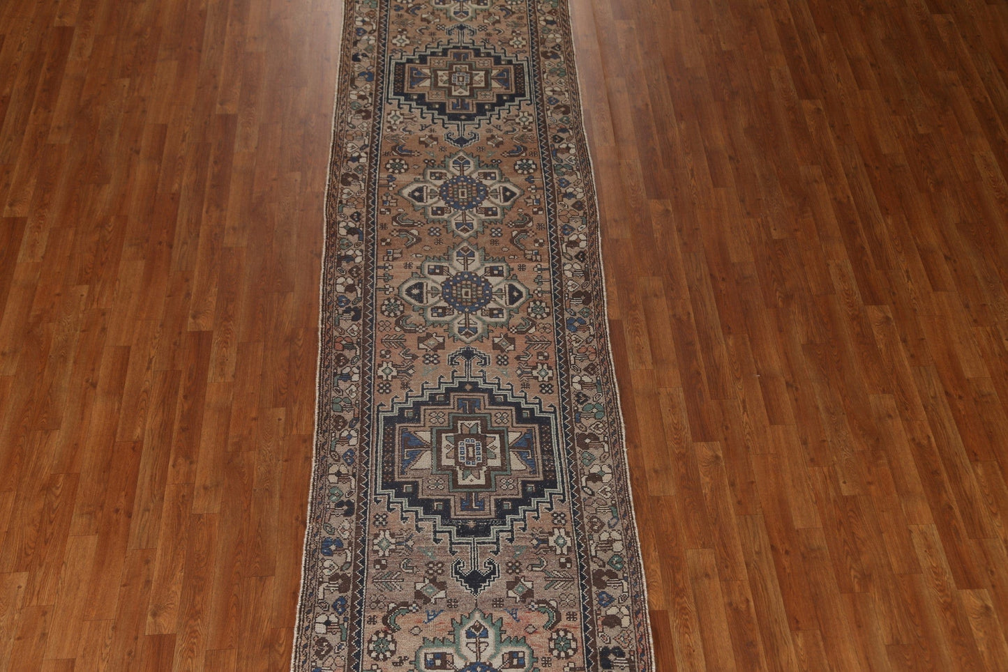 Vintage Hamedan Persian Runner Rug 3x13