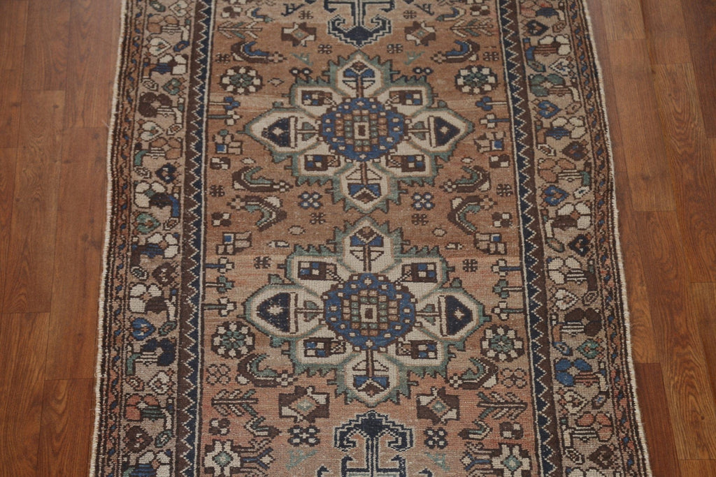 Vintage Hamedan Persian Runner Rug 3x13