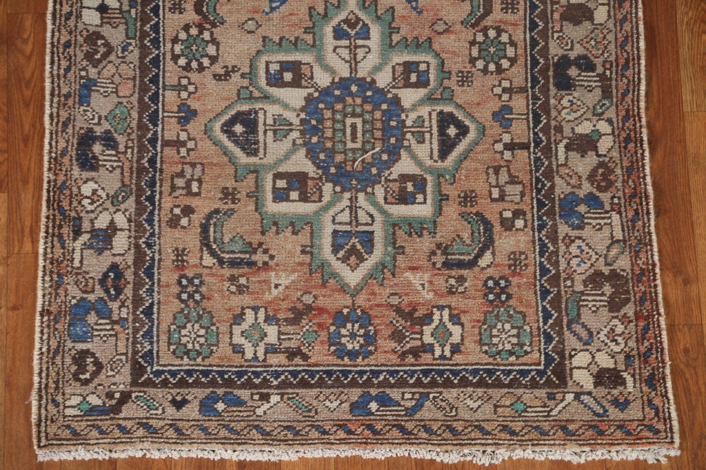 Vintage Hamedan Persian Runner Rug 3x13