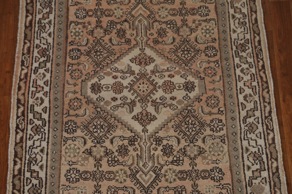 Geometric Hamedan Persian Runner Rug 3x9