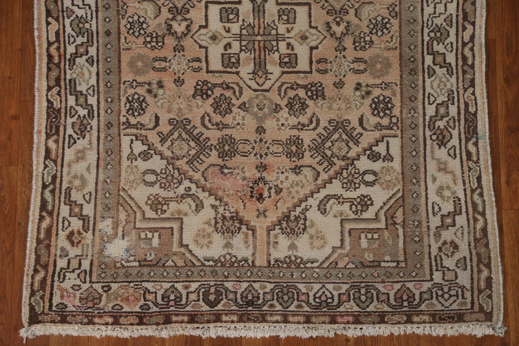 Geometric Hamedan Persian Runner Rug 3x9