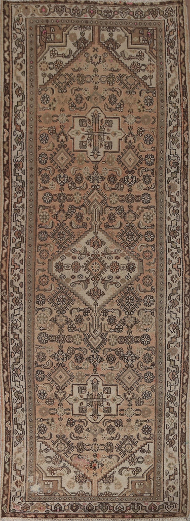 Geometric Hamedan Persian Runner Rug 3x9