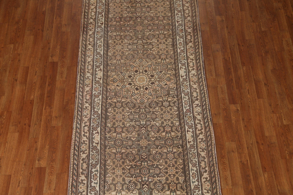 Vintage Hamedan Persian Runner Rug 4x10